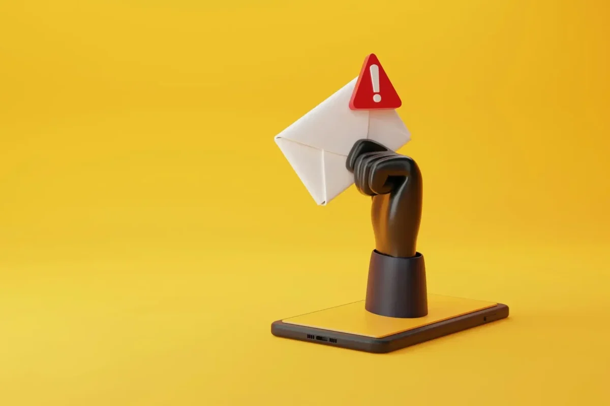 Illustration d’un hameçon numérique symbolisant les tentatives de phishing par courriel