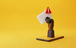 Illustration d’un hameçon numérique symbolisant les tentatives de phishing par courriel